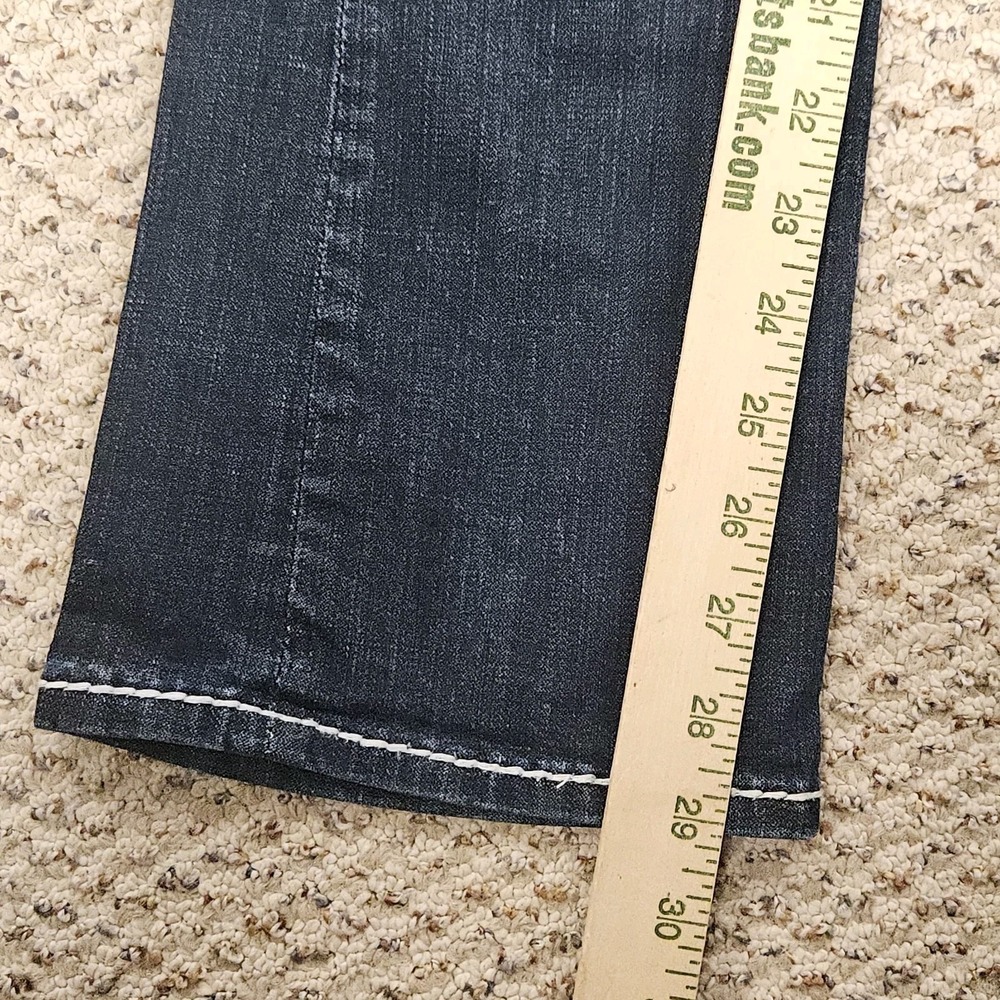 Vigoss The Chelsea Slim Boot Jeans Women's Size 5/6 Dark Blue Embroidered Denim - Picture 8 of 11